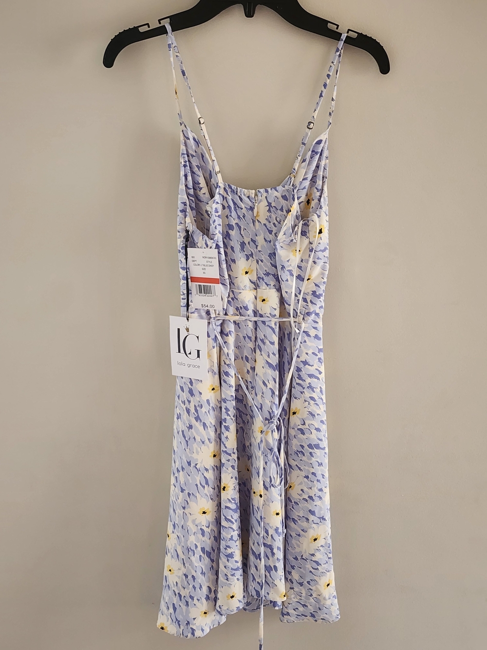 Lola Grace Floral Mini Dress in Lavender and White